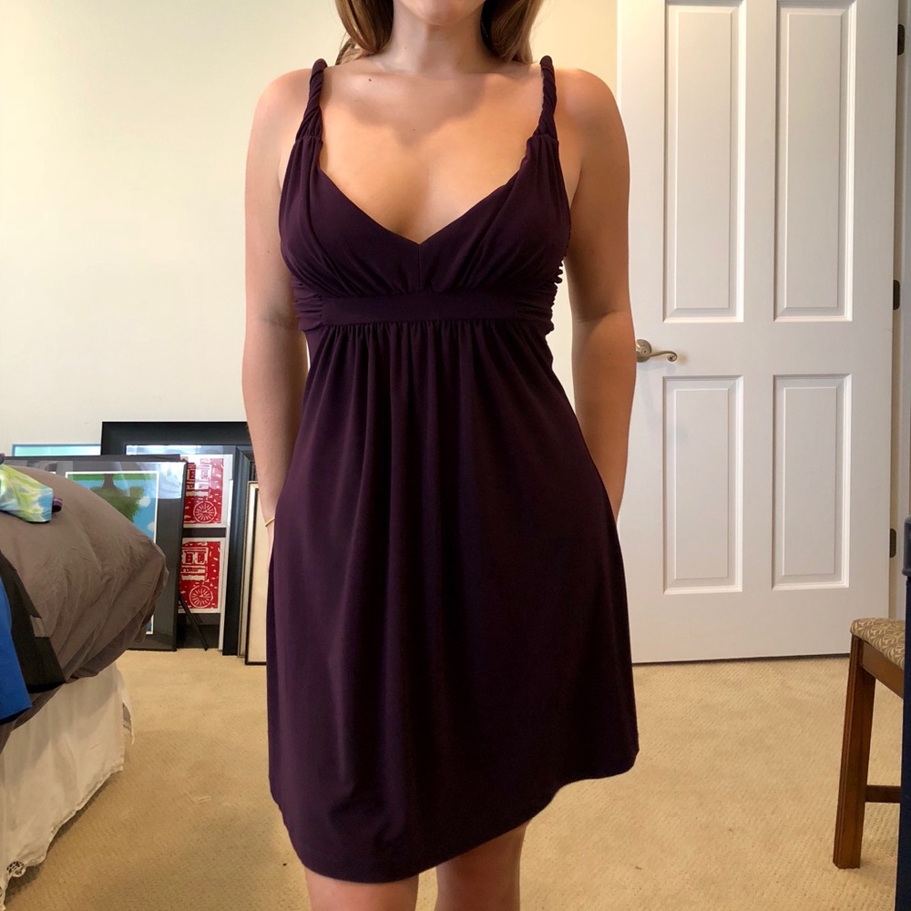 Plum purple party dress